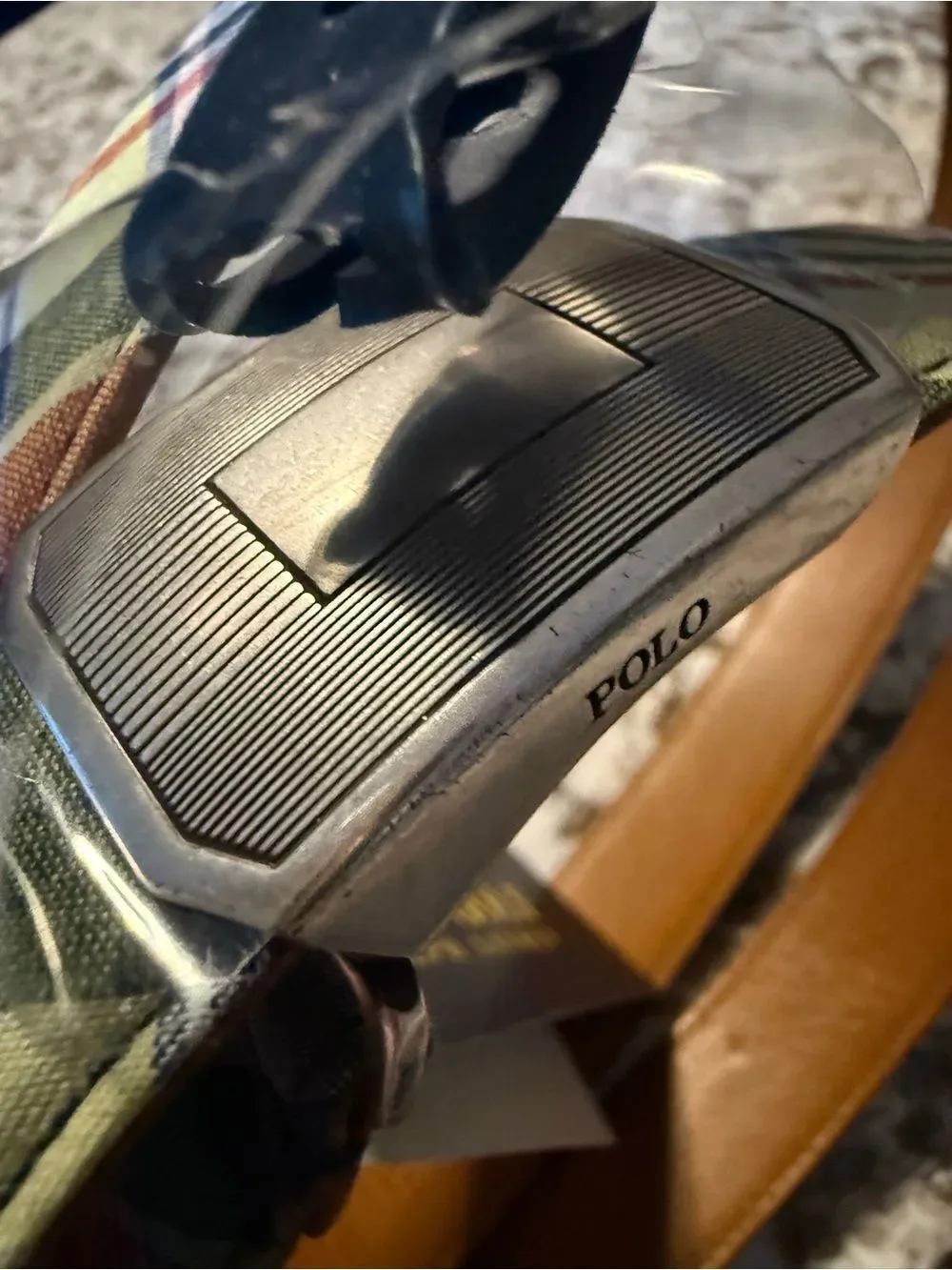 Polo Golf Ralph Lauren Men's Plaid Golf Belt Size 42 NWT Multicolor Leather